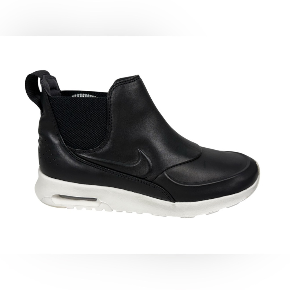 Nike Air Max Thea Mid Womens 8.5 Chelsea Boot Shoe Black Leather Sneaker 859550